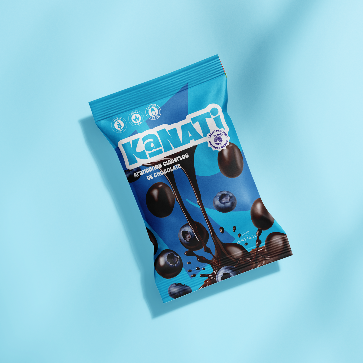 Arándanos con Chocolate 70% Cacao 20 g – Kanati