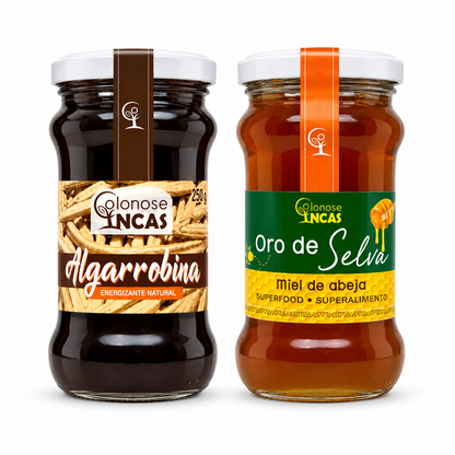 Algarrobina y Miel de Abeja 250 g Dúo Batidos – Miel multifloral