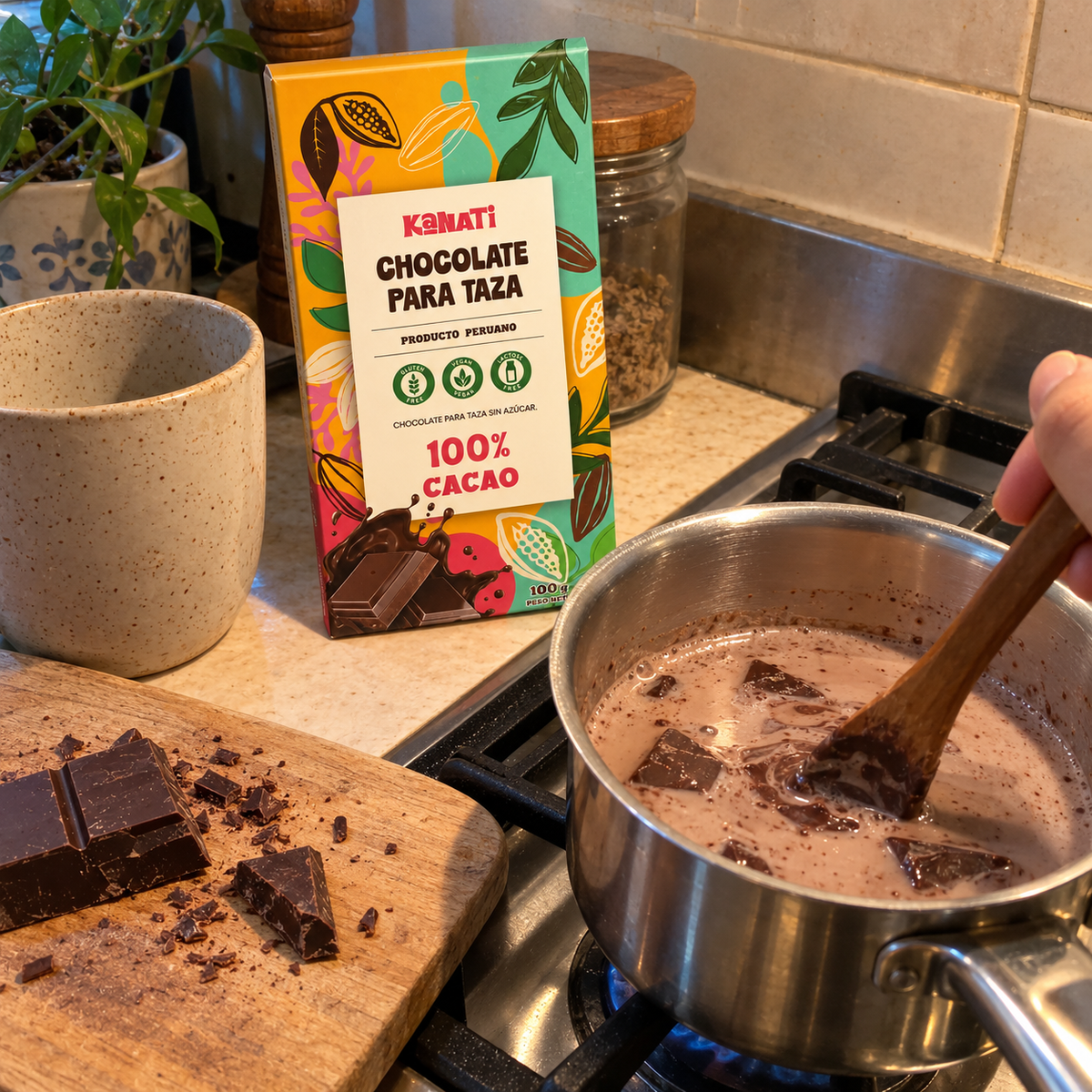 Chocolate para Taza 100% Cacao Peruano 100 g – foto 2