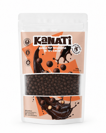 Quinua Pop con Chocolate 70% Cacao 100 g – Kanati