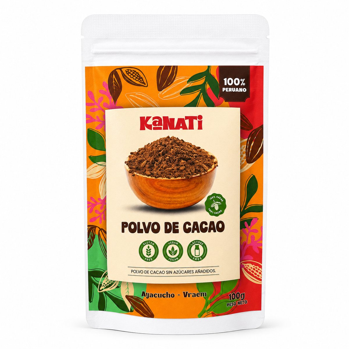 Cacao en Polvo 100% del VRAEM 100 g – Kanati