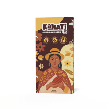 Chocolate con Leche de Almendras 50% Cacao 40 g – Kanati