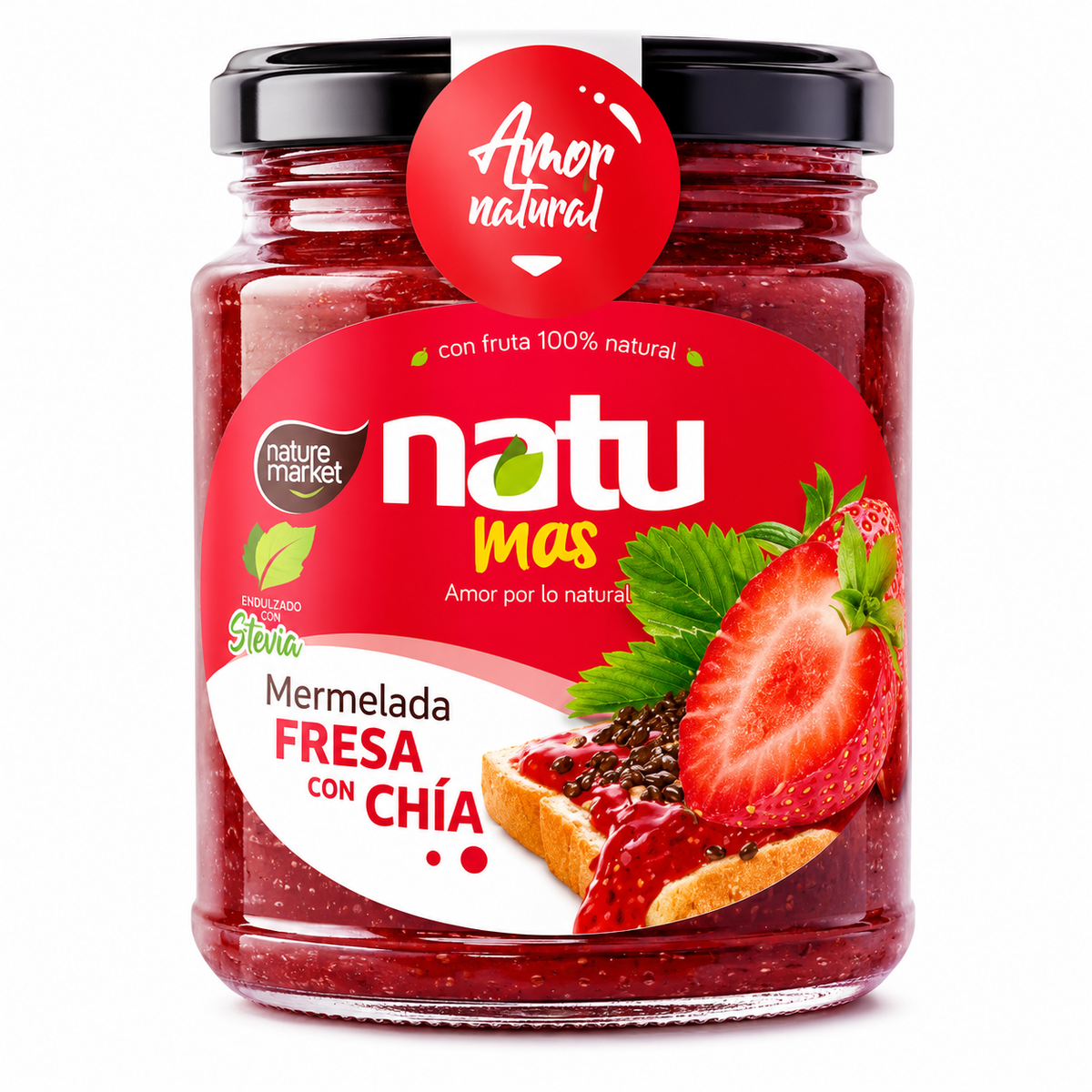 Mermelada de Fresa con Chía y Stevia 250 g – Kanati