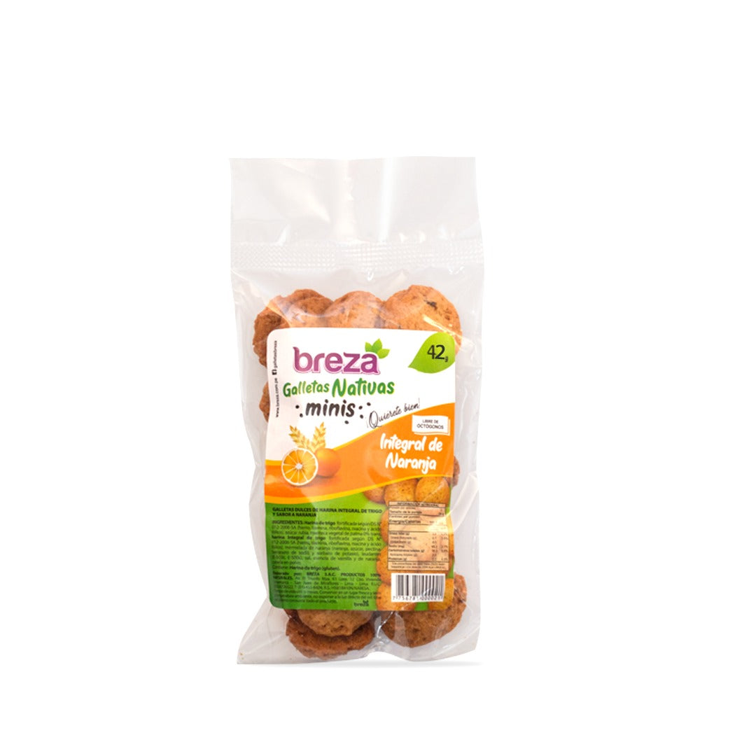 Mini Galletas sin Octógonos 42 g – 9 sabores – Naranja