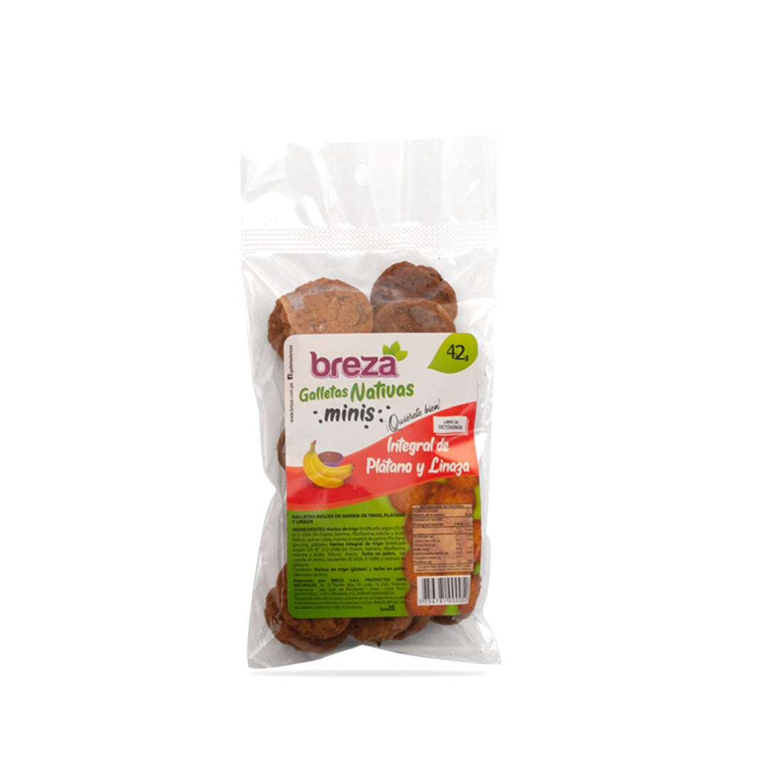 Mini Galletas sin Octógonos 42 g – 9 sabores – Plátano
