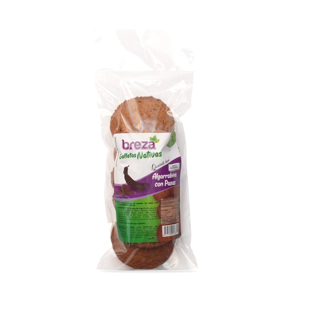 Galletas sin Octógonos 70 g – 9 sabores – Algarrobina con pasas