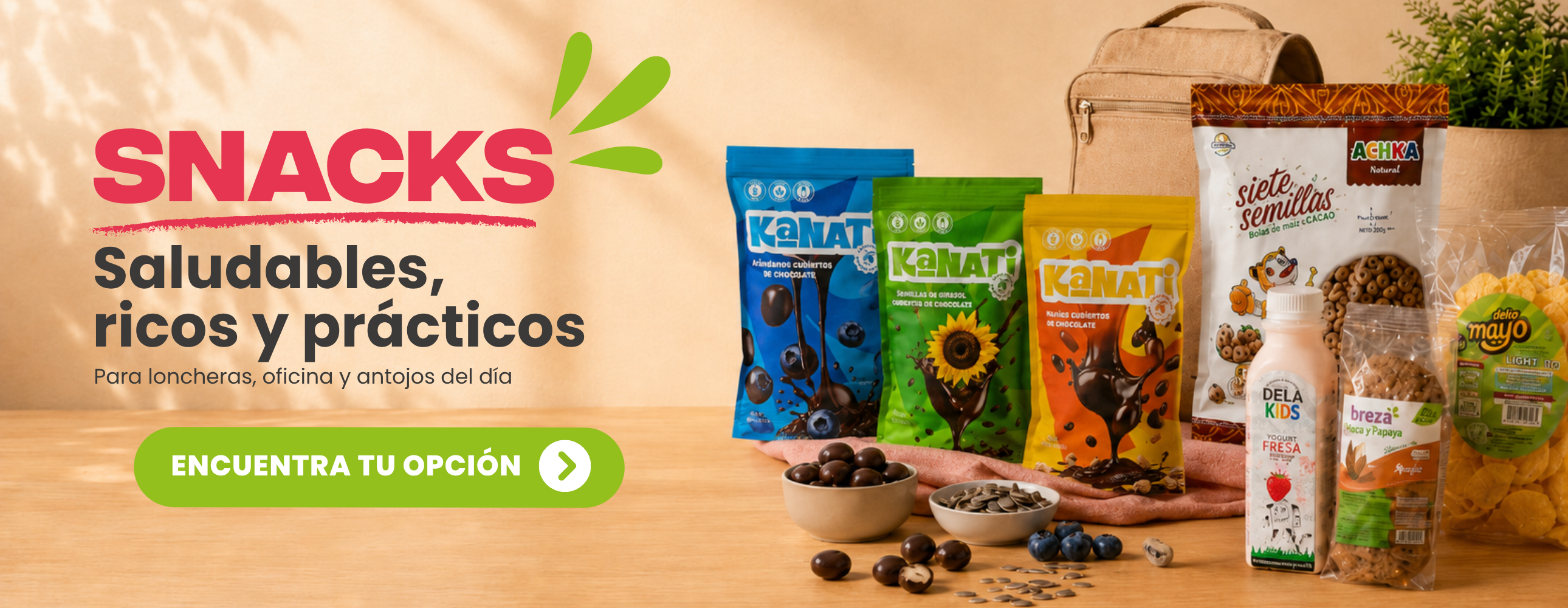 Snacks saludables, ricos y prácticos de Kanati