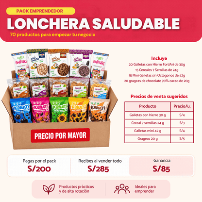 Pack Emprendedor Loncheras – 70 Snacks para la Lonchera Escolar